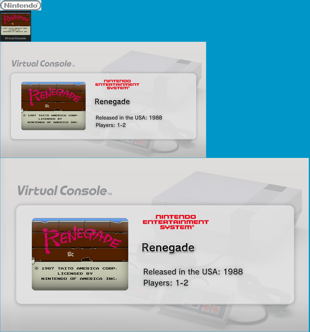 Virtual Console - Renegade