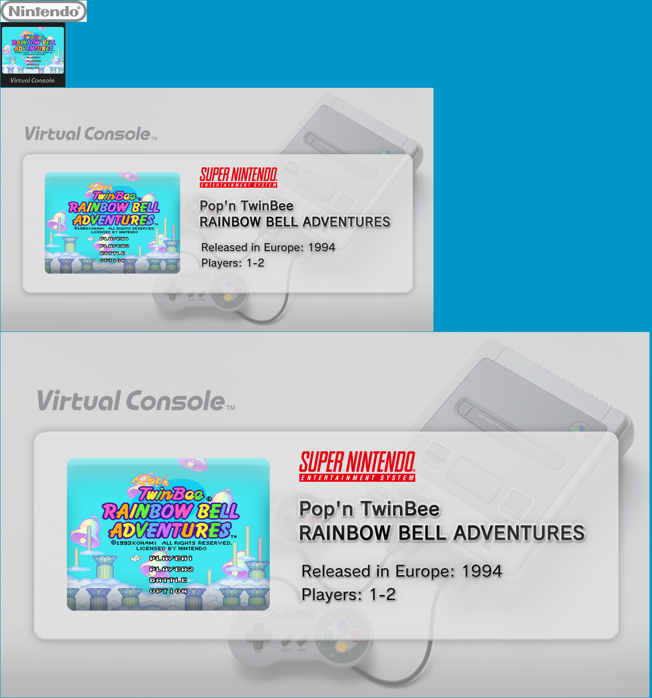 Virtual Console - Pop'n TwinBee RAINBOW BELL ADVENTURES