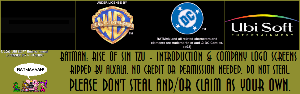 Batman: Rise of Sin Tzu - Introduction & Company Logo Screens