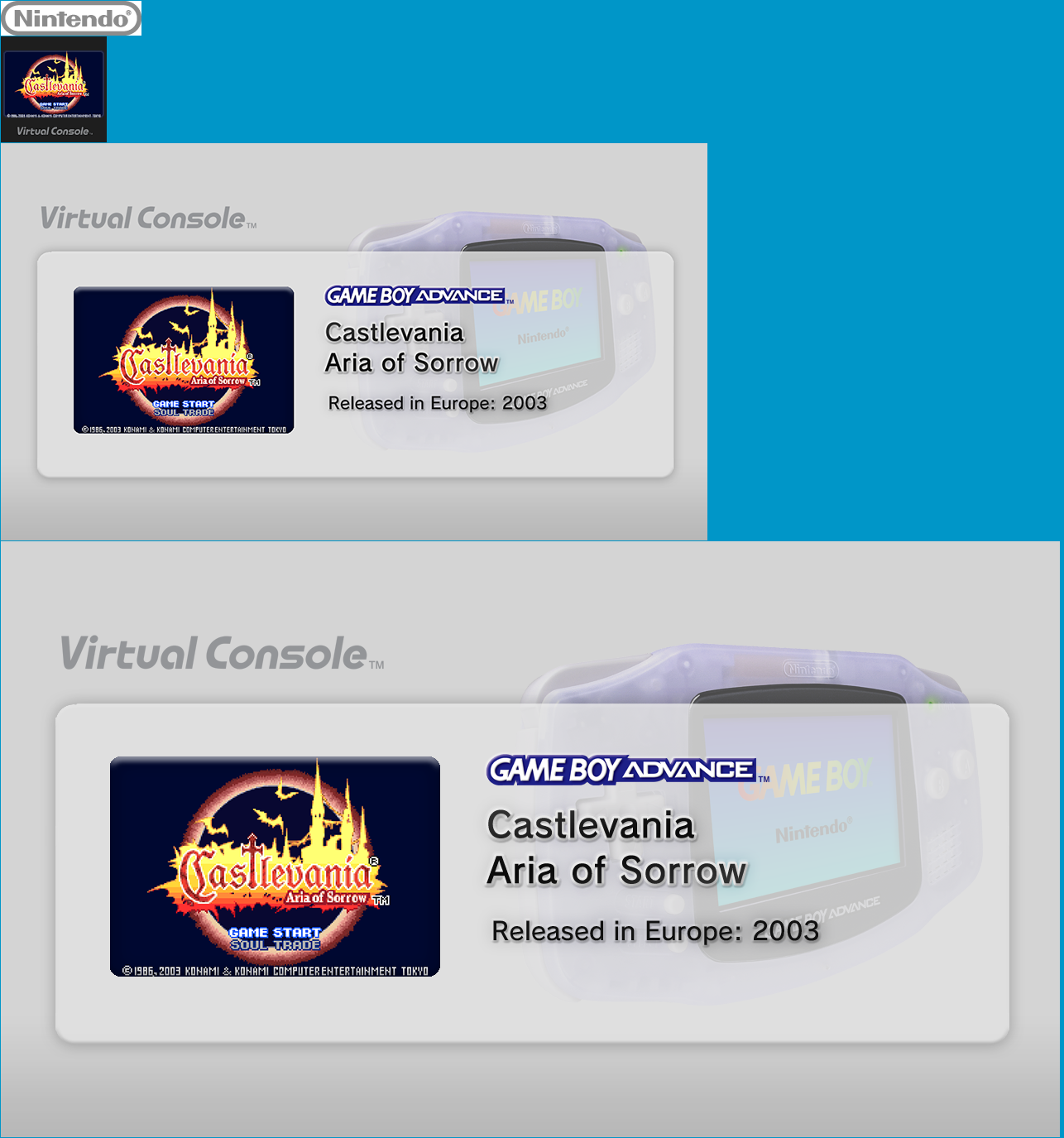 Virtual Console - Castlevania Aria of Sorrow