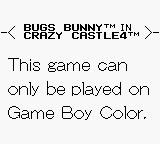 Game Boy Error Message