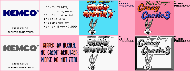 Bugs Bunny Crazy Castle 3 - Start Screens & Title Screen