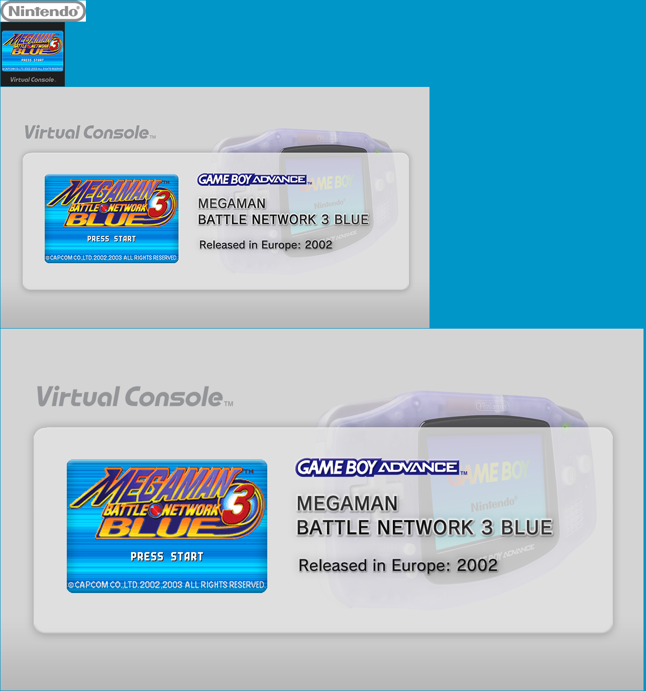 Virtual Console - MEGAMAN BATTLE NETWORK 3 BLUE