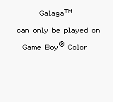 Galaga: Destination Earth - Game Boy Error Message