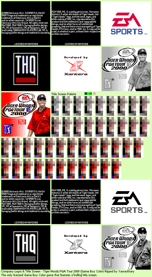 Tiger Woods PGA Tour 2000 - Company Logos & Title Screen