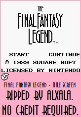 Final Fantasy Legend / Makai Toushi SaGa - Title Screen