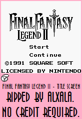 Final Fantasy Legend 2 / SaGa 2: Hihou Densetsu - Title Screen