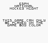 ESPN National Hockey Night - Game Boy Error Message