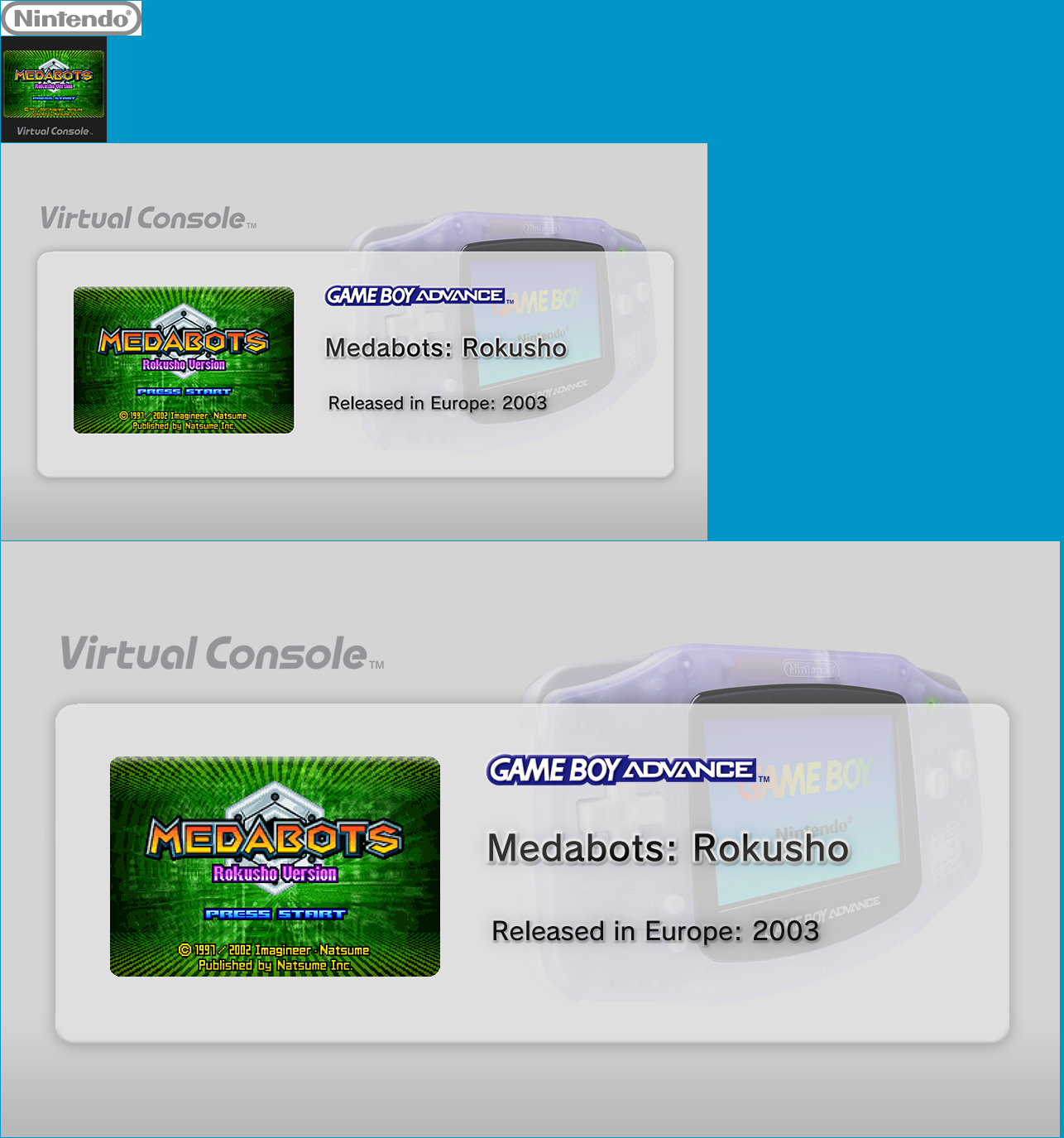 Virtual Console - Medabots: Rokusho