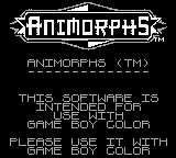 Animorphs - Game Boy Error Message