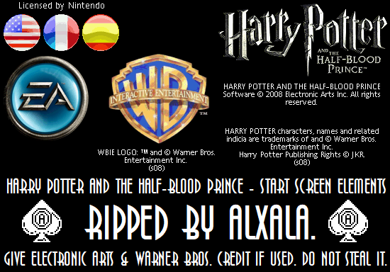 Harry Potter and the Half-Blood Prince - Start Screen Elements