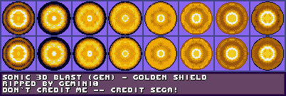 Sonic 3D Blast / Flickies' Island - Golden Shield