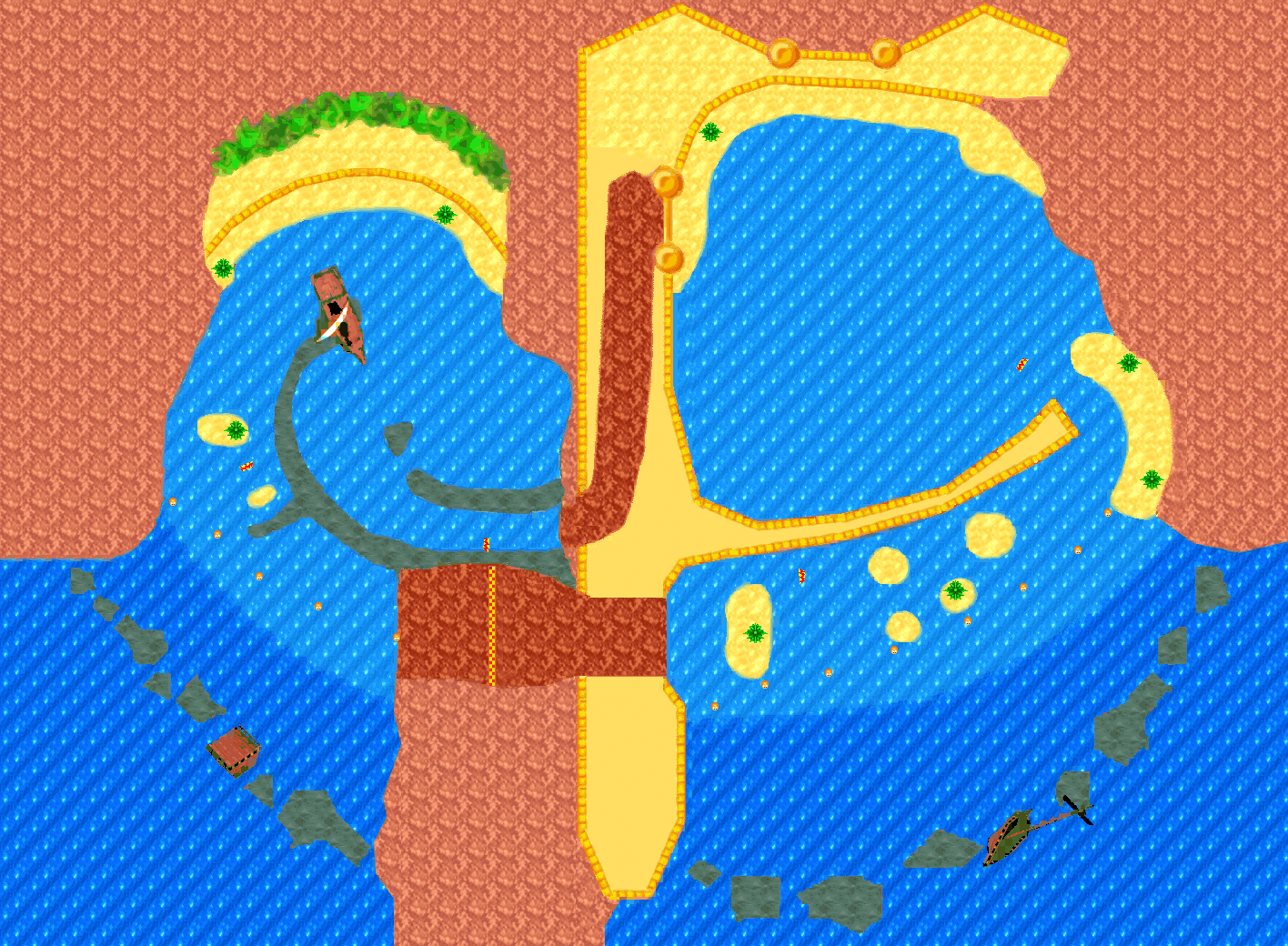 Diddy Kong Racing DS - Pirate Lagoon Minimap