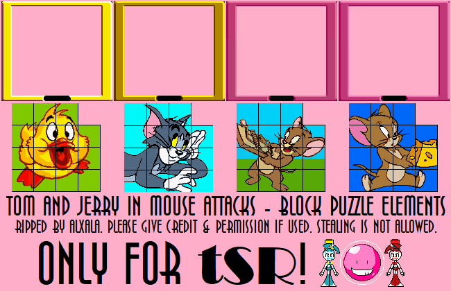 Tom and Jerry in Mouse Attacks! - Block Puzzle Elements