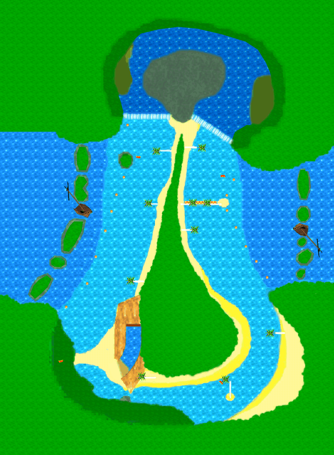 Diddy Kong Racing DS - Whale Bay Minimap