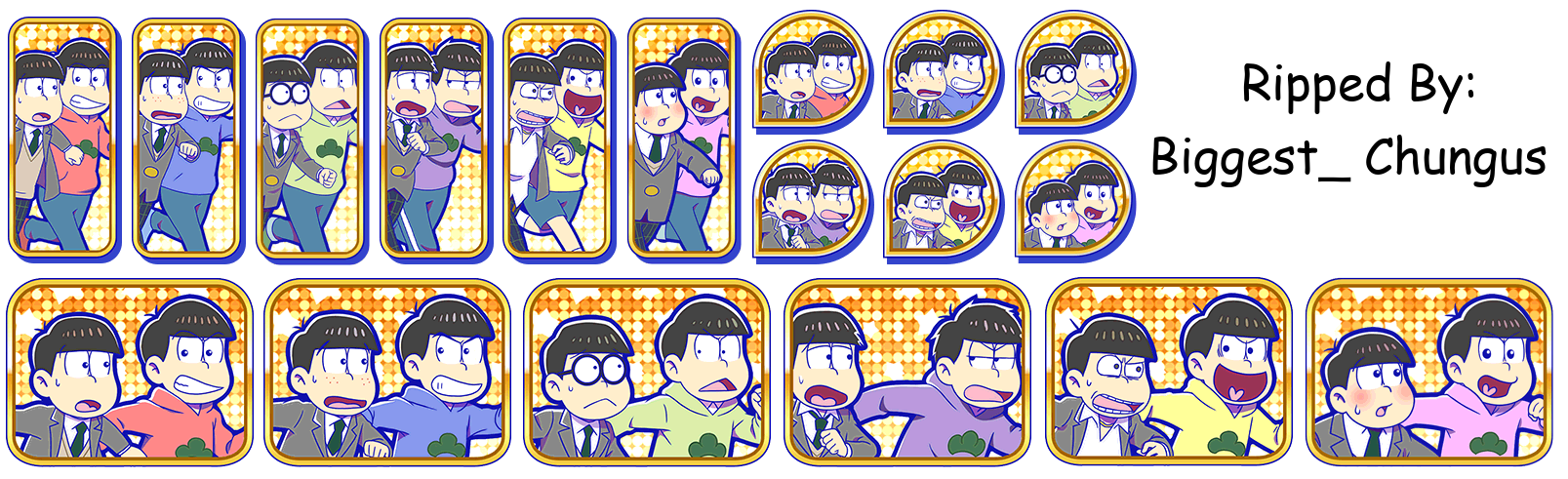 Osomatsu-san Hesokuri Wars: Battle of the NEETs - Set Icons (Adult and 18 Years Old)