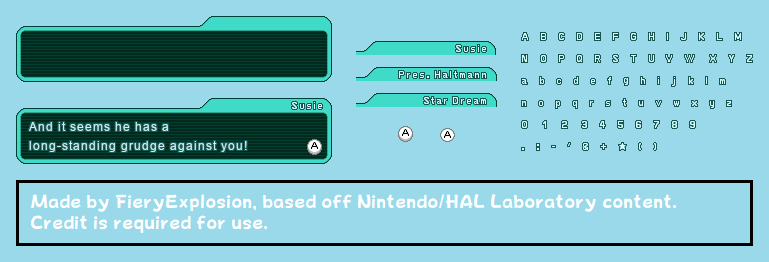 Kirby Planet Robobot Text Boxes