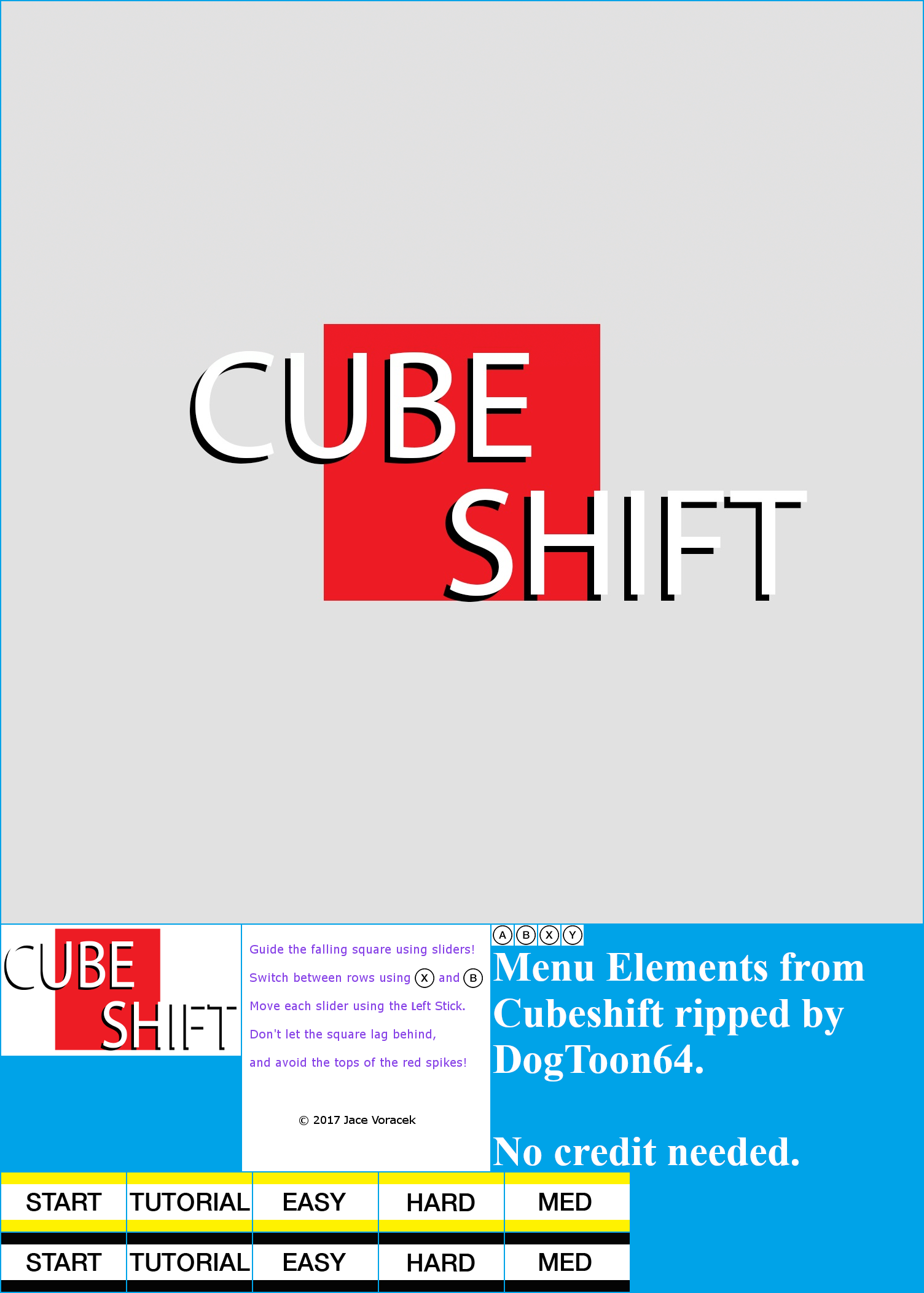 Cubeshift - Menu Elements