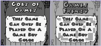 Gobs of Games / Games Frenzy - Game Boy Error Message
