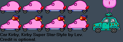 Mouthful Car Kirby (Kirby Super Star-Style)