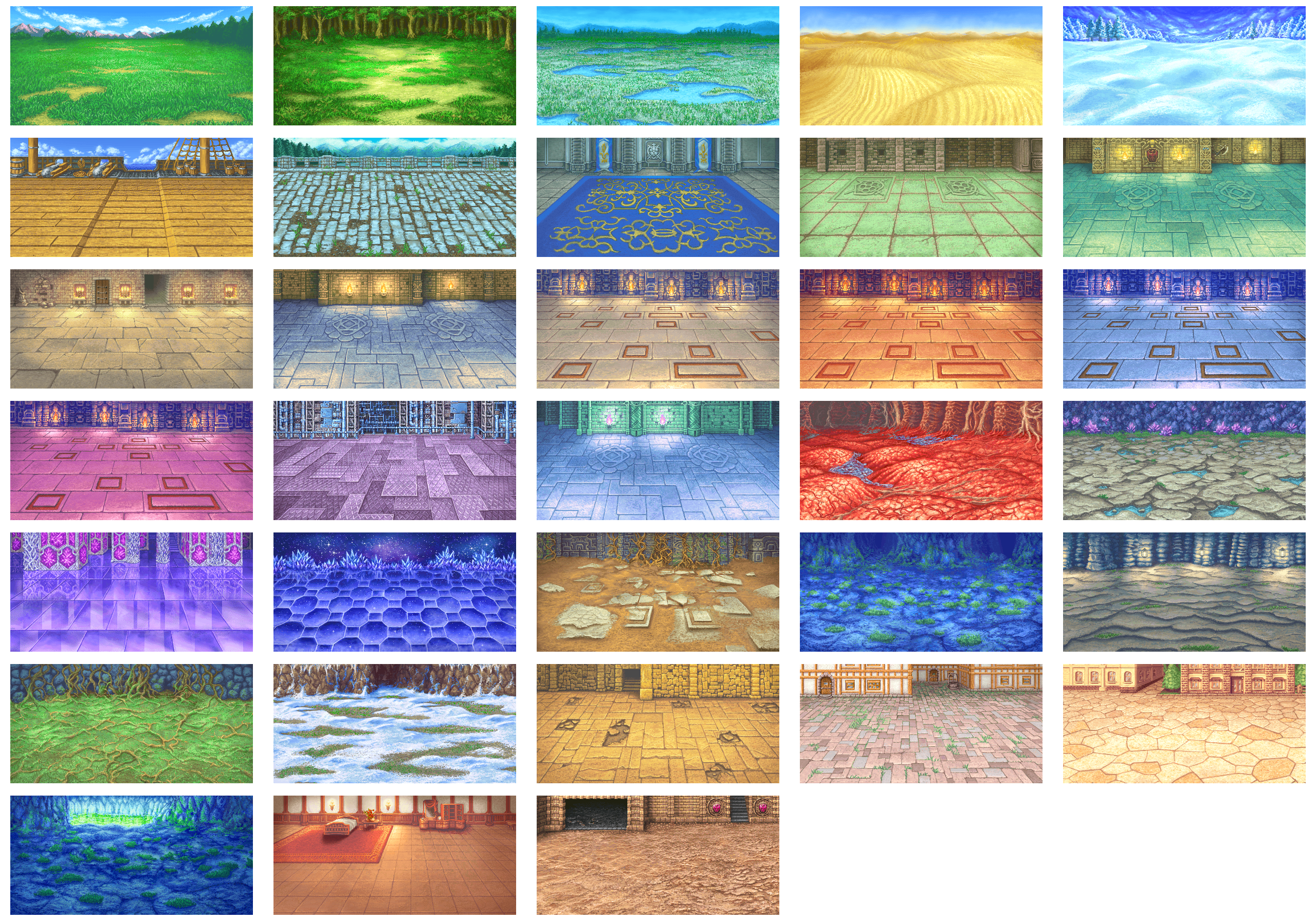 Final Fantasy 2 (Pixel Remaster) - Battle Backgrounds