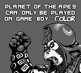 Planet of the Apes - Game Boy Error Message