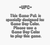 Ultimate Fighting Championship - Game Boy Error Message