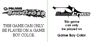 Polaris SnoCross / SnowCross - Game Boy Error Message
