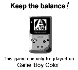 Keep the Balance - Game Boy Error Message