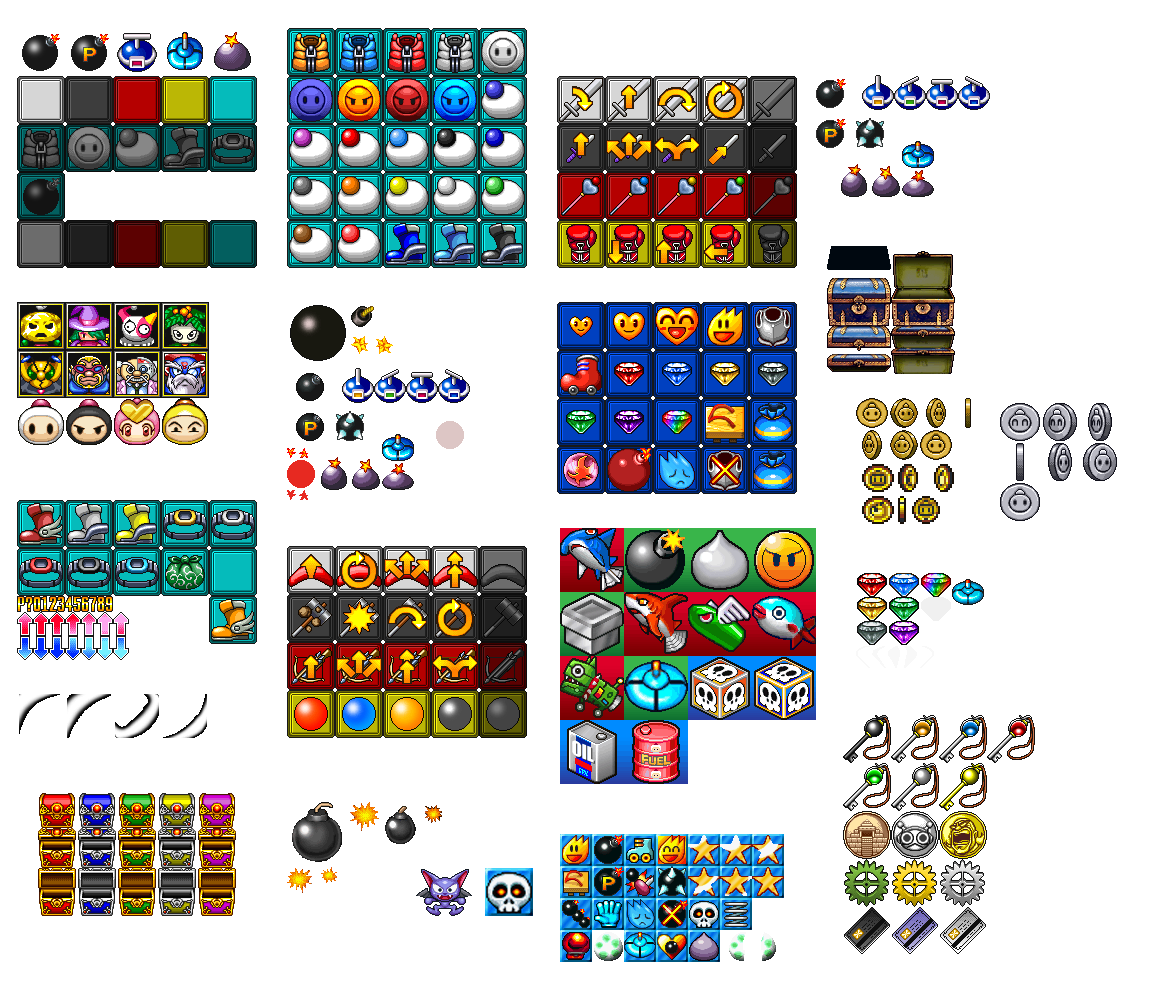 Bomberman Kart DX - Items
