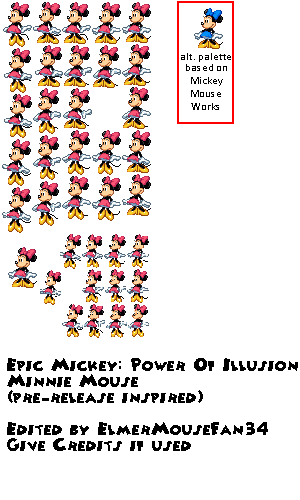 Minnie Mouse (Power of Illusion, Early Sprites Expanded)