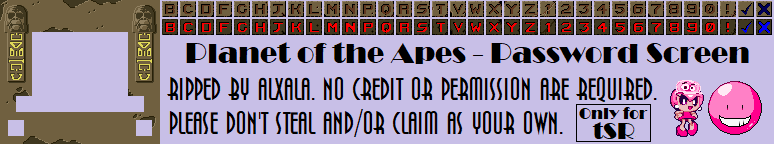 Planet of the Apes - Password Screen