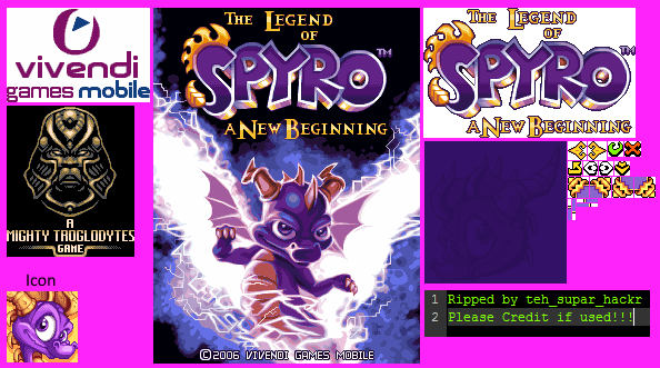 The Legend of Spyro: A New Beginning - Startup & Menu Elements