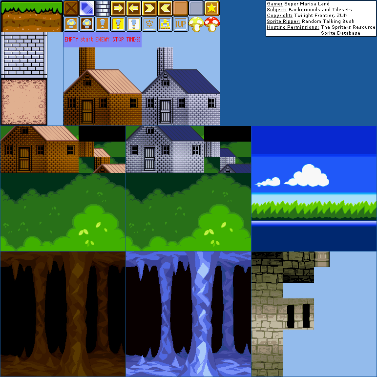 Backgrounds and Tilesets