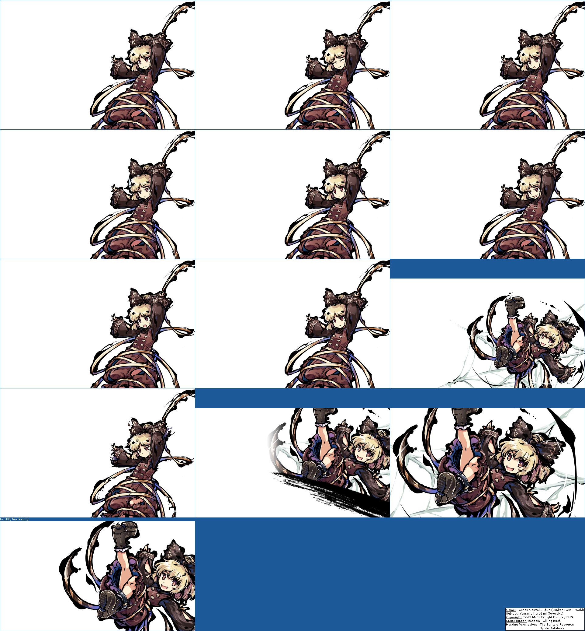 Touhou Gouyoku Ibun (Sunken Fossil World) - Yamame Kurodani (Portraits)