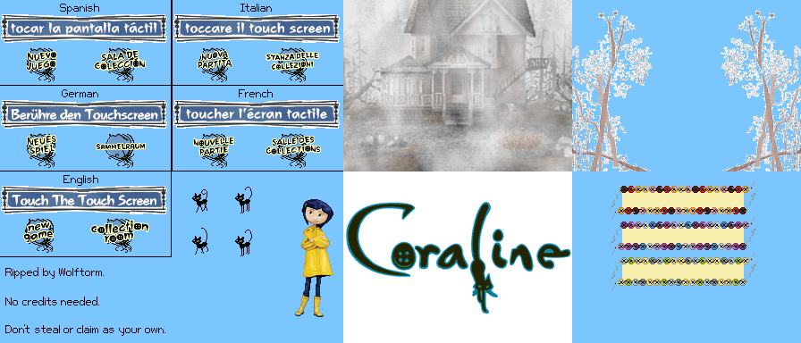 Coraline - Start Screen and Save Menu