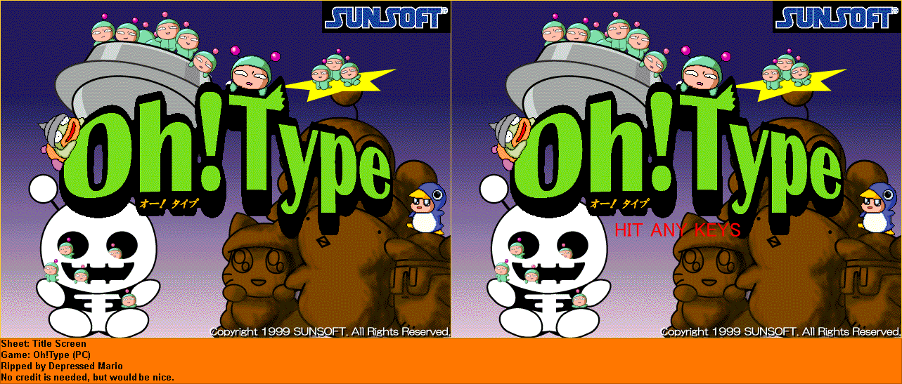 Oh!Type (JPN) - Title Screen