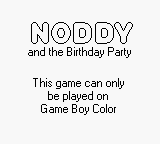 Noddy and the Birthday Party - Game Boy Error Message
