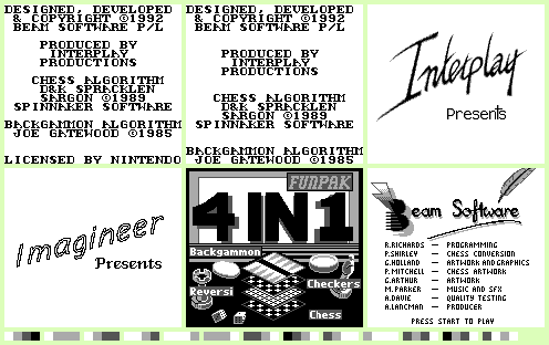 4-in-1 Fun Pak - Title Screen & Credits