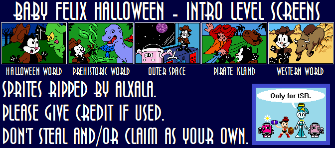 Baby Felix Halloween - Intro Level Screens