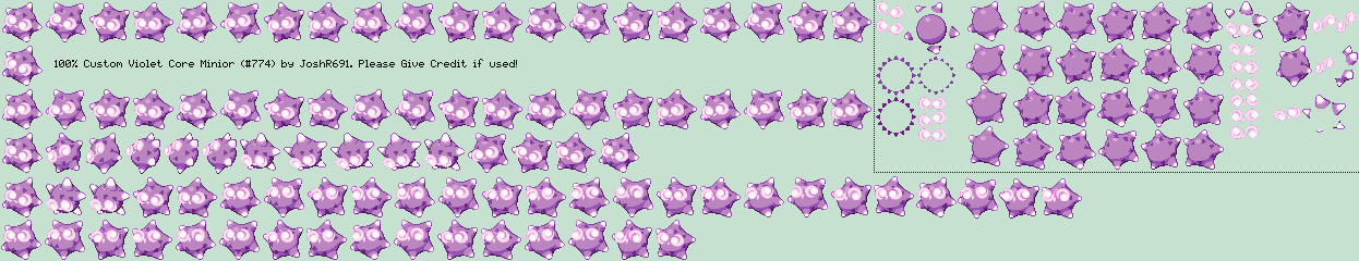 Pokémon Customs - #774 Minior - Violet Core