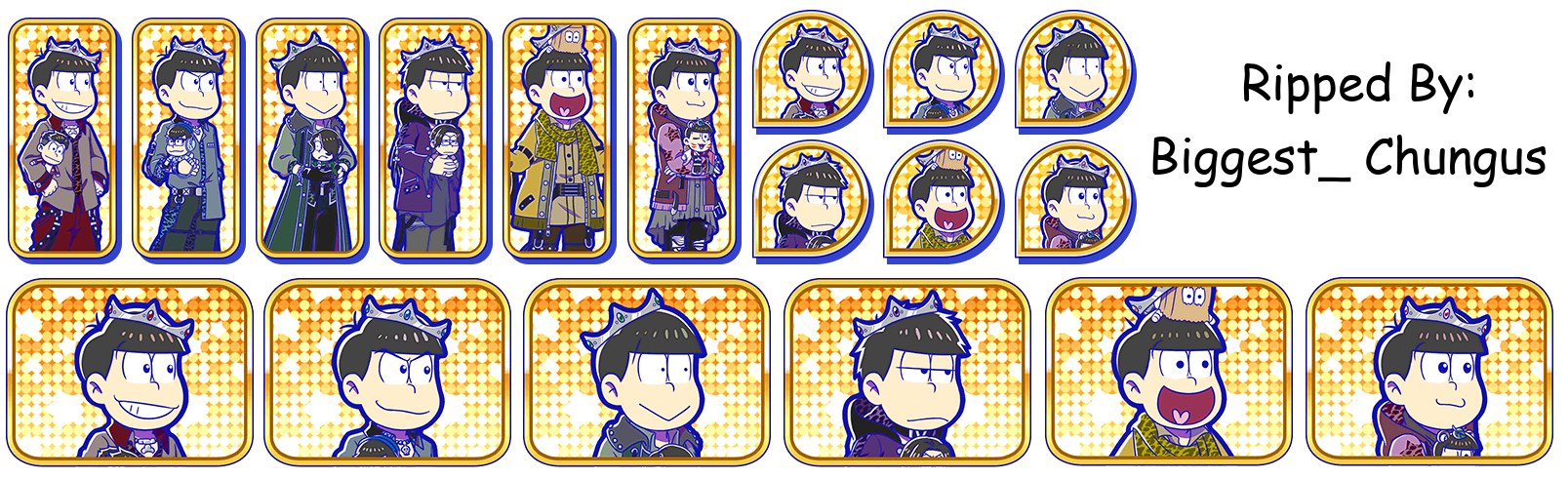 Osomatsu-san Hesokuri Wars: Battle of the NEETs - Set Icons (Almost All Illustrations)