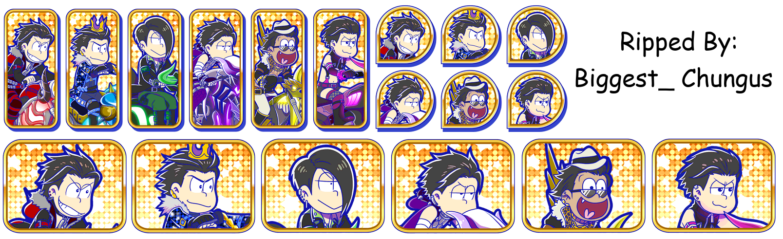 Osomatsu-san Hesokuri Wars: Battle of the NEETs - Set Icons (Akuma Rider)