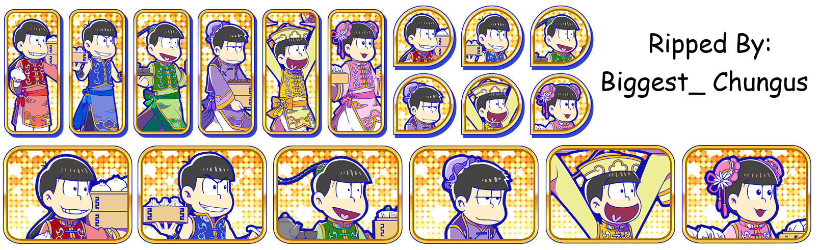 Osomatsu-san Hesokuri Wars: Battle of the NEETs - Set Icons (China Clothes)