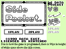 Side Pocket - Title Screen