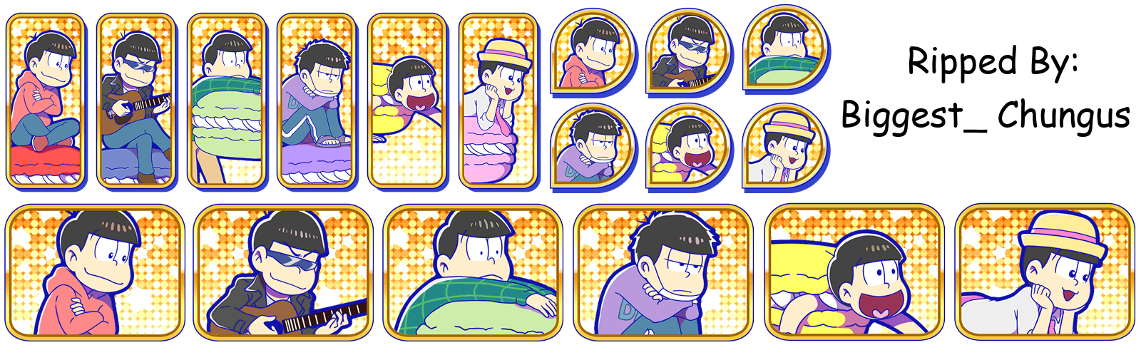 Osomatsu-san Hesokuri Wars: Battle of the NEETs - Set Icons (Macaron)