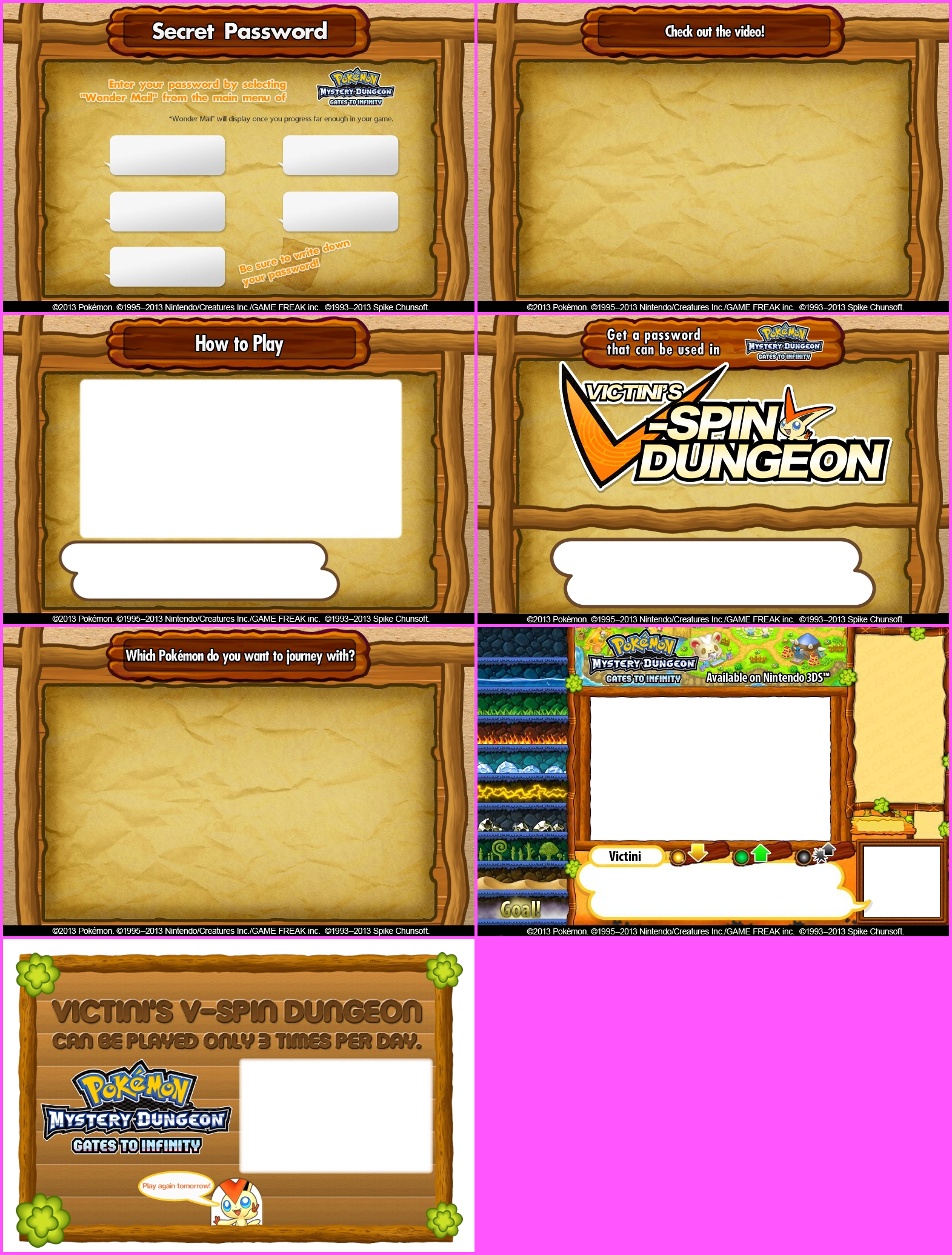 Victini's V-Spin Dungeon - Game Screens