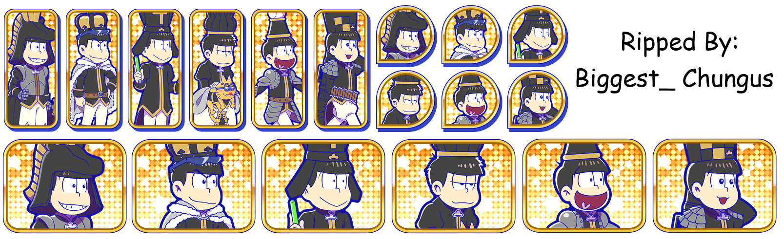 Osomatsu-san Hesokuri Wars: Battle of the NEETs - Set Icons (Chess Matsu: Black)