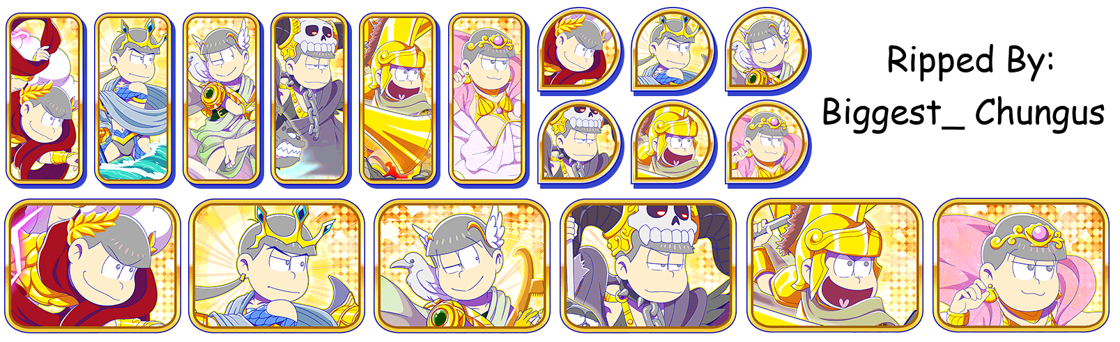 Osomatsu-san Hesokuri Wars: Battle of the NEETs - Set Icons (Greek Mythology: Statues)