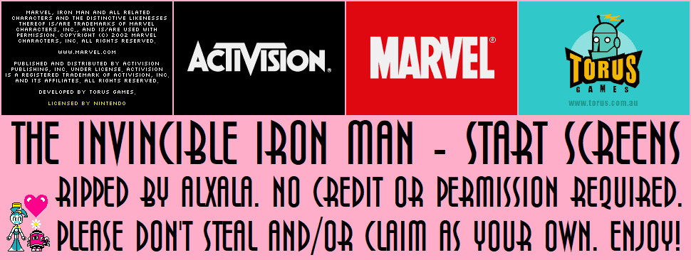 The Invincible Iron Man - Start Screens